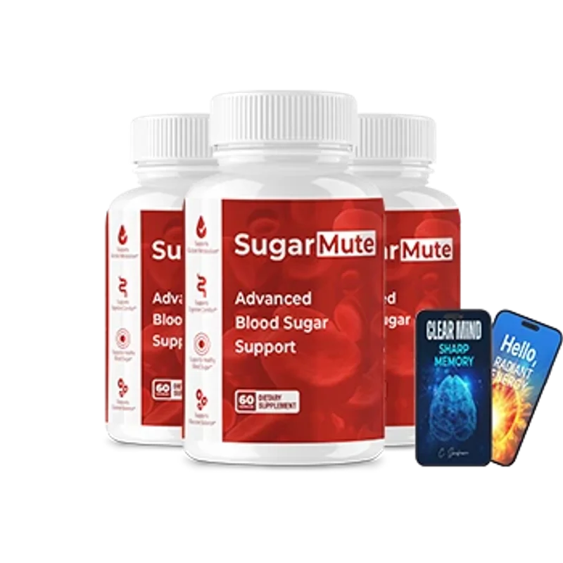 SugarMute Natural Blood Sugar Formula — 3 Bottle / 90 Day Pack