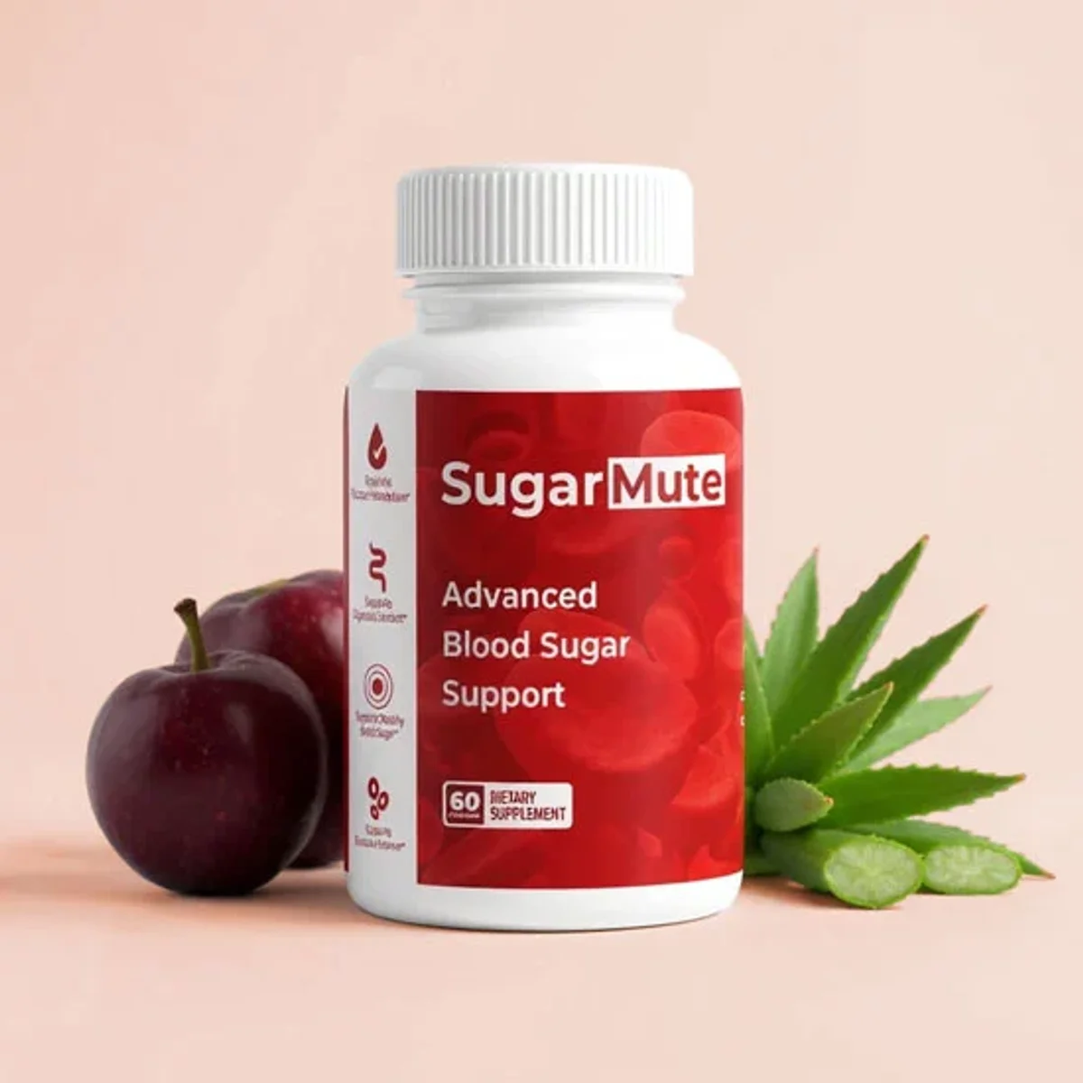 SugarMute Natural Blood Sugar Formula — Front Label